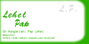 lehel pap business card